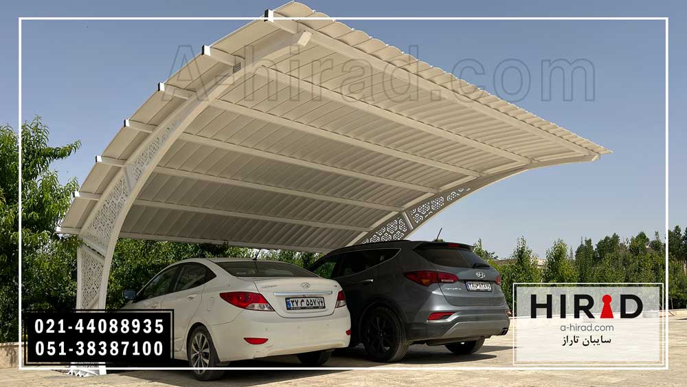 سایبان خودرو طرح تاراز با پوشش سقف upvc